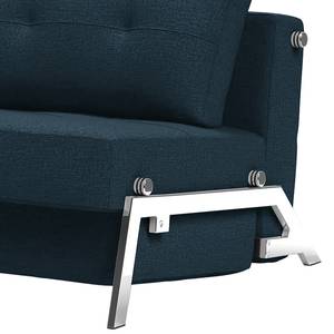 Fauteuil convertible Cubed Tissu - Tissu Mixed Dance : Blue - Chrome brillant