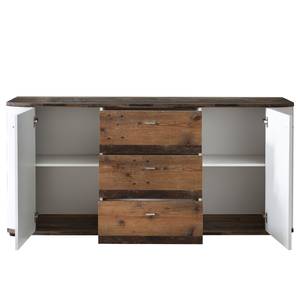 Dressoir Karlsburg hoogglans wit/oudhouten look