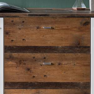 Dressoir Karlsburg hoogglans wit/oudhouten look