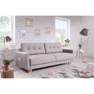 3-Sitzer Sofa SOLA Webstoff Luba: Hellrosa - Mit Schlaffunktion