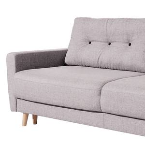 3-Sitzer Sofa SOLA Webstoff Luba: Hellrosa - Mit Schlaffunktion