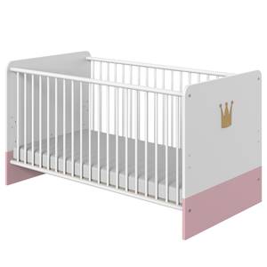 Lit bébé Cindy Blanc - Bois manufacturé - 80 x 85 x 144 cm