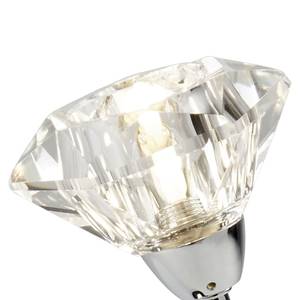 Lampe Sierra Verre cristallin / Acier - 1 ampoule - Argenté