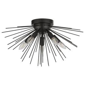 Plafonnier Sputnik Acier - 5 ampoules