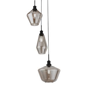 Hanglamp Mia glas/staal - 3 lichtbronnen - Grijs