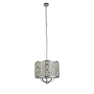 Hanglamp Bijou III kristalglas/staal - 5 lichtbronnen