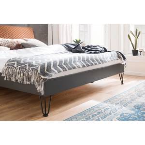 Letto singolo Boston I Antracite / Rame - Larghezza: 145 cm - U-forma