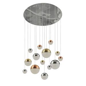 LED-hanglamp Planets staal - 14 lichtbronnen