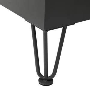 Lit simple Boston I Anthracite / Cuivre - Largeur : 165 cm - Forme en U