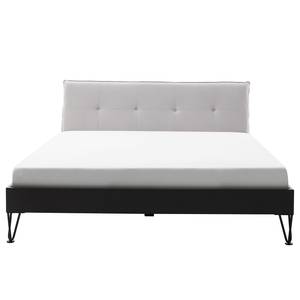 Einzelbett Boston III Anthrazit / Hellgrau - Breite: 147 cm - U-Form