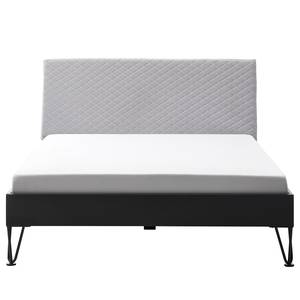 Lit simple Boston I Anthracite / Gris clair - Largeur : 185 cm - Forme en U