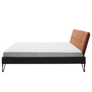 Letto singolo Boston III Antracite / Rame - Larghezza: 187 cm - U-forma