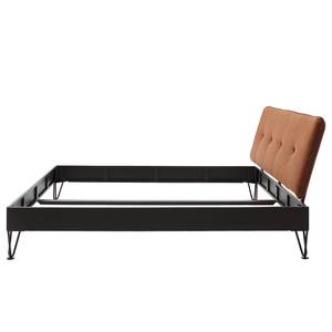 Lit simple Boston III Anthracite / Cuivre - Largeur : 187 cm - Forme en U