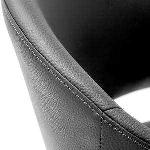 Chaise de bar Elburn Imitation cuir / Acier inoxydable - Gris