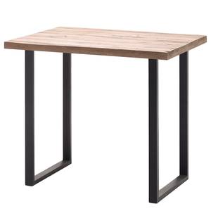 Table haute Carver Chêne blanchi - 120 x 80 cm - Noir