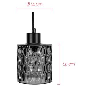 Hanglamp Gleaming Magic rookglas / metaal - 1 lichtbron