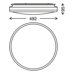 LED-plafondlamp Skizo polycarbonaat - 1 lichtbron