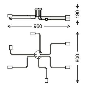 Plafonnier Kuglo Fer - 6 ampoules