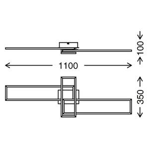 LED-plafondlamp Frame polycarbonaat/ijzer - 1 lichtbron