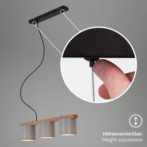 Hanglamp Rhon textiel/ijzer - 3 lichtbronnen