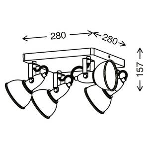 Deckenleuchte  Barnim Eisen - 4-flammig