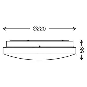 LED-plafondlamp Kalmus polypropeen - 1 lichtbron