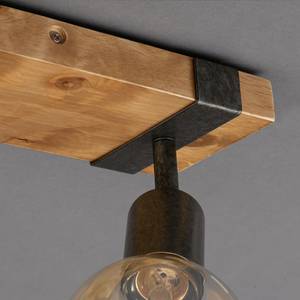 Plafondlamp Wood Basic ijzer - 2 lichtbronnen