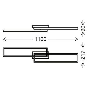 Plafonnier Frame Polycarbonate / Fer - 1 ampoule