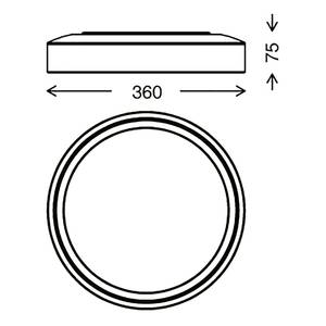 LED-plafondlamp Talena polypropeen/ijzer - 1 lichtbron