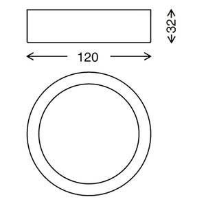 LED-Deckenleuchte  Fire Polycarbonat - 1-flammig