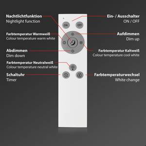 LED-plafondlamp Geo Basic polycarbonaat/ijzer - 1 lichtbron