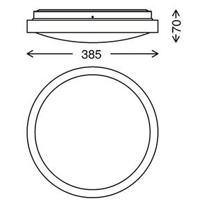 Plafonnier Manny Polycarbonate / Fer - 1 ampoule