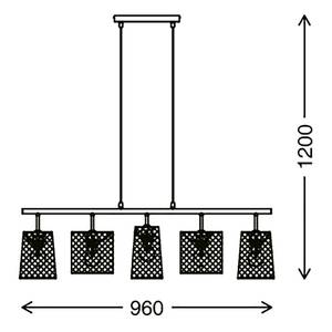 Pendelleuchte  Retro Eisen - 5-flammig