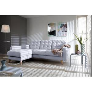 Ecksofa Cropwell Webstoff - Webstoff Ramse: Hellblau - Longchair davorstehend links