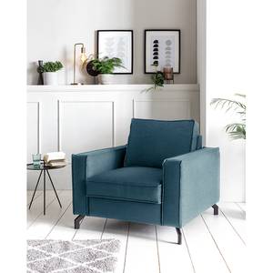 Fauteuil Gilford Tissu - Tissu Cavo: Bleu marine