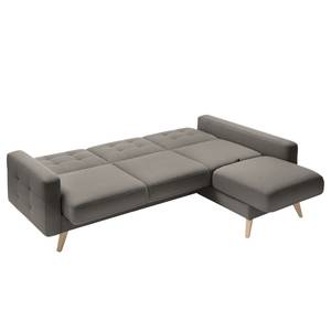 Ecksofa Cropwell Webstoff - Webstoff Ramse: Braun - Longchair davorstehend rechts