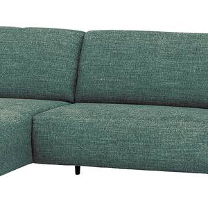 Ecksofa Bingham Webstoff - Webstoff Pras: Blau - Longchair davorstehend links - Ohne Hocker