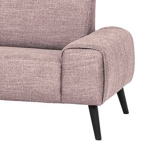 Ecksofa Bingham Webstoff - Webstoff Pras: Rosa - Longchair davorstehend links - Mit Hocker