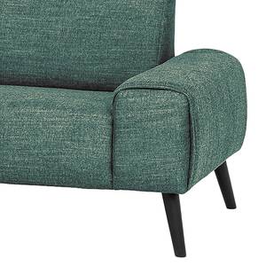 Ecksofa Bingham Webstoff - Webstoff Pras: Blau - Longchair davorstehend links - Mit Hocker