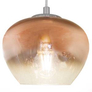 Hanglamp Felina rookglas/ijzer - 1 lichtbron - Koper