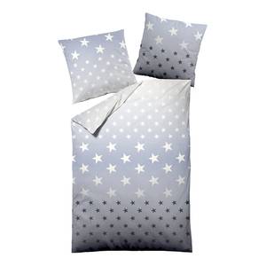 Parure de lit Étoiles Coton épais - Gris / Bleu - 135 x 200 cm + oreiller 80 x 80 cm