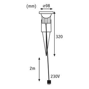 Borne éclairage extérieur Karhula Aluminium - 3 ampoules