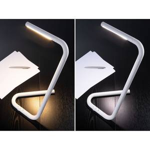LED-tafellamp Siros Silikon / aluminium - 1 lichtbron - Wit