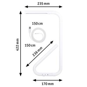 LED-Tischleuchte Siros Silikon / Aluminium - 1-flammig - Weiß