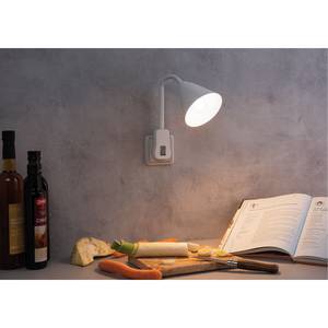 Wandlamp Junus aluminium - 1 lichtbron - Wit