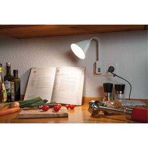 Wandlamp Junus aluminium - 1 lichtbron - Wit