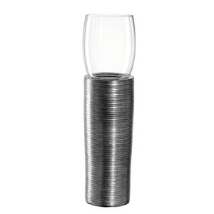 Windlicht Decora I glas/keramiek - Zilver - Hoogte: 73 cm