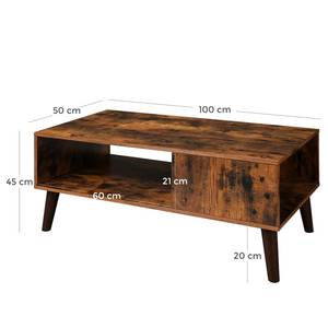 Salontafel Exmoor bruin/rubberboomhout