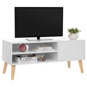 Tv-meubel Gillett wit/licht rubberboomhout
