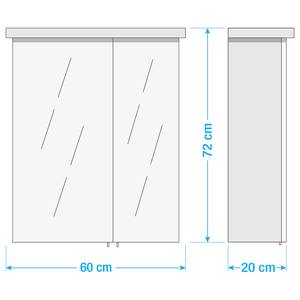 Spiegelkast Quickset 963 inclusief verlichting - saliekleurig/Riviera eikenhouten look